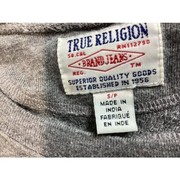 OOs 90s Elenagilbert grunge brother rugged True Religion Mens Sweatshirt Small - Picture 5 of 6